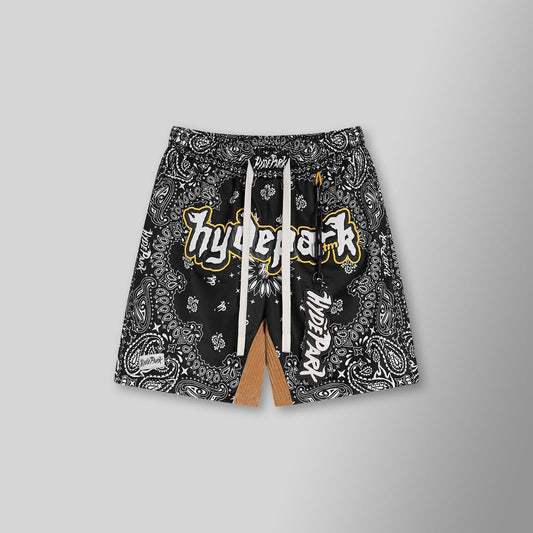 HYDEPARKBandana Mash Up Shorts - Black