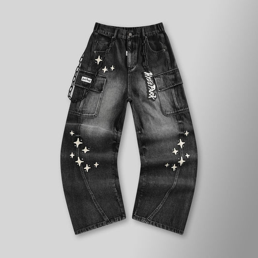 HYDEPARK-Sk8 or Die Wide Leg Denim - Black