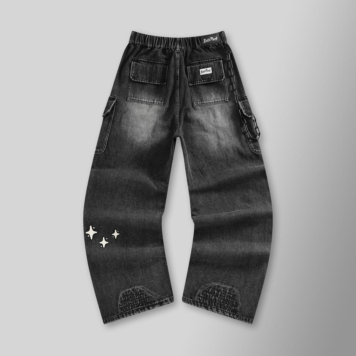 HYDEPARK-Sk8 or Die Wide Leg Denim - Black