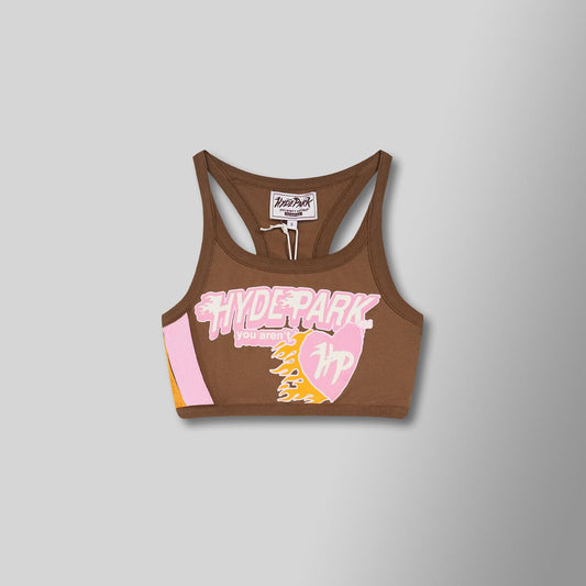 HYDEPARK-Race to the Top - Crop Tank - Khaki