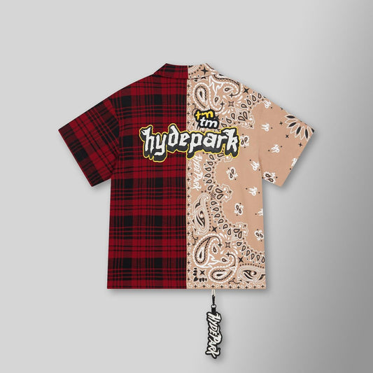 HYDEPARK-East LA Button-Down Shirt - Red