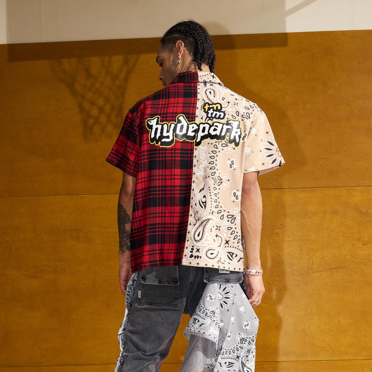 HYDEPARK-East LA Button-Down Shirt - Red