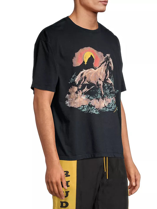 R H U D E - Santo Graphic Cotton T-Shirt-RHPS24TT14012610