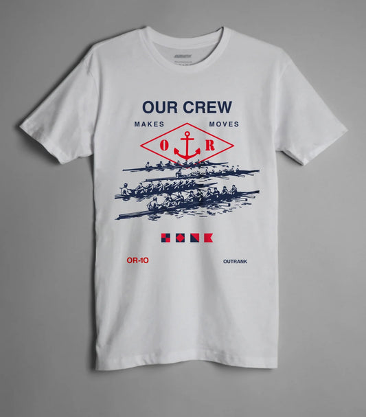 Our Crew Makes Moves T-Shirt - WHITE - Small