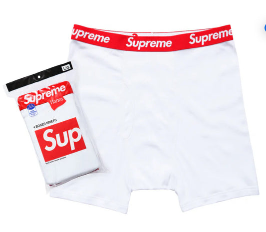 Supreme®/Hanes® Boxer Briefs (4 Pack) WHITE-99HAA36