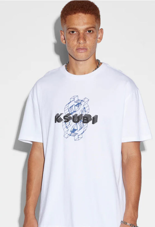 KSUBI-Holograph Biggie Ss Tee Tru White-MSP24TE005