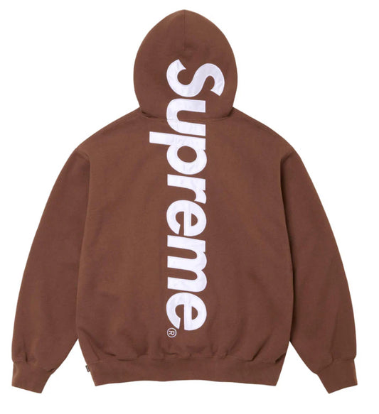 SUPREME-Satin Appliqué Hooded Sweatshirt-FW24SW37