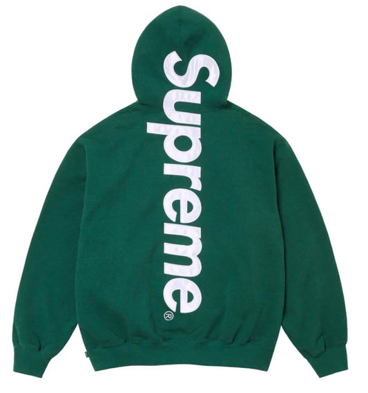 SUPREME-Satin Appliqué Hooded Sweatshirt-FW24SW37