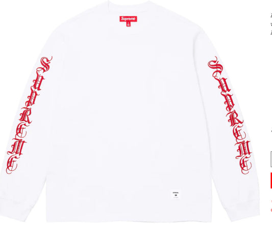 SUPREME-Old English L/S Top-FW24KN32