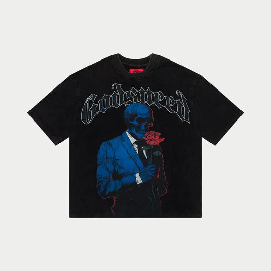 GODSPEED-Smell The Roses T-Shirt (Black Wash)