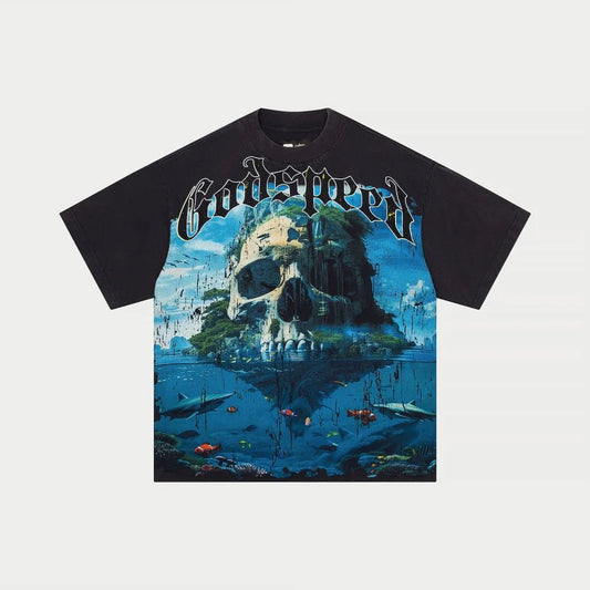 GODSPEED (BLUE WASH “GS ISLAND Y-SHIRT)