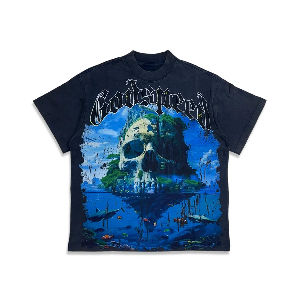 GODSPEED (BLUE WASH “GS ISLAND Y-SHIRT)