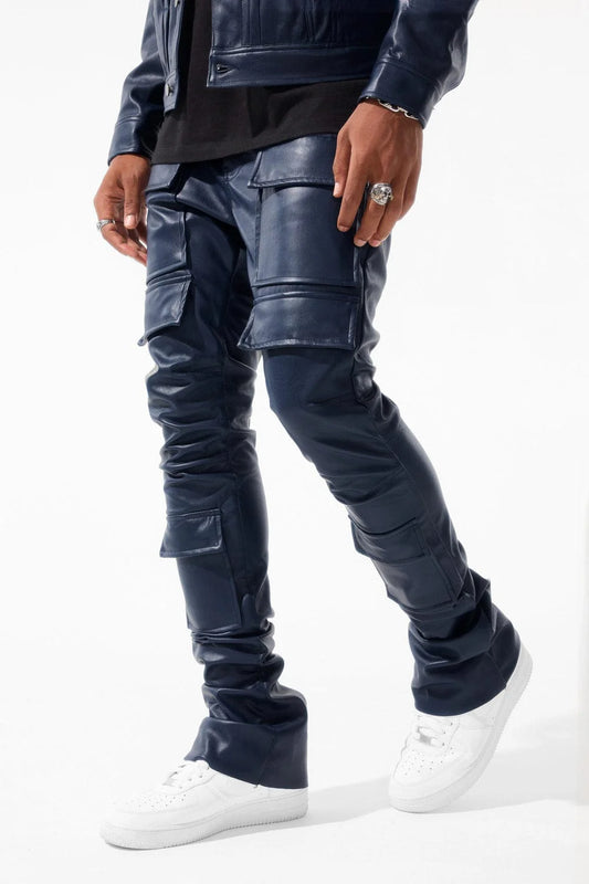 JORDAN CRIAG-ROSS STACKED - THRILLER CARGO PANTS (MIDNIGHT BLUE)-JRF1218