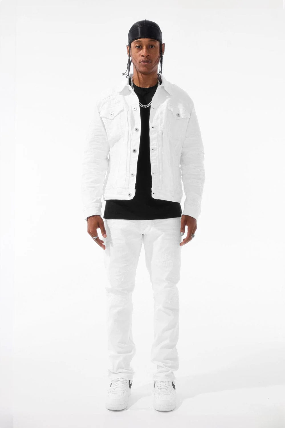 JORDAN CRAIG-TRIBECA TWILL TRUCKER JACKET (WHITE)JJ990