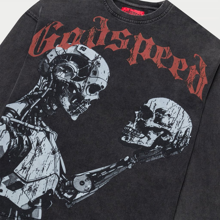 GODSPEED-Mankind vs Ai Long Sleeve (Black Wash)