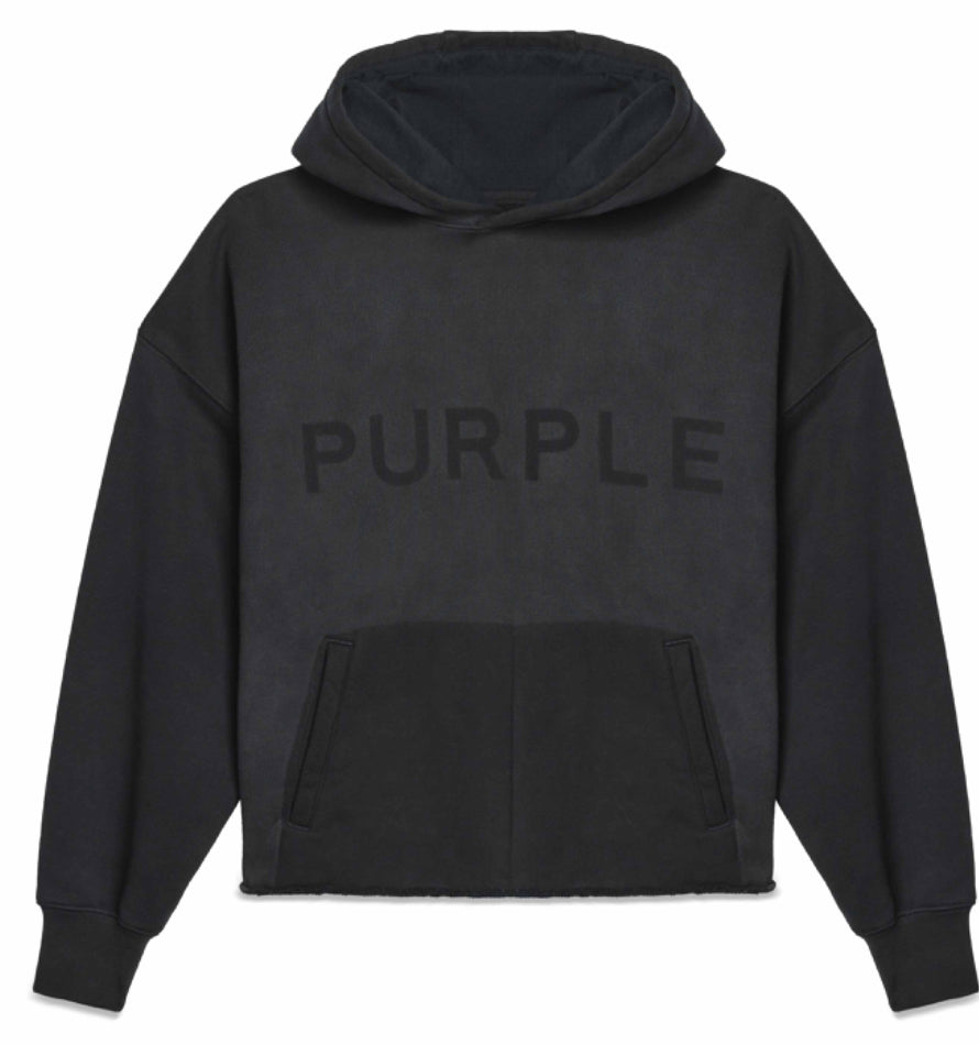 PURPLE-Shadow Wordmark Oversized Hoodie-M4104-HFBB424