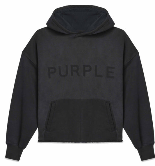 PURPLE-Shadow Wordmark Oversized Hoodie-M4104-HFBB424