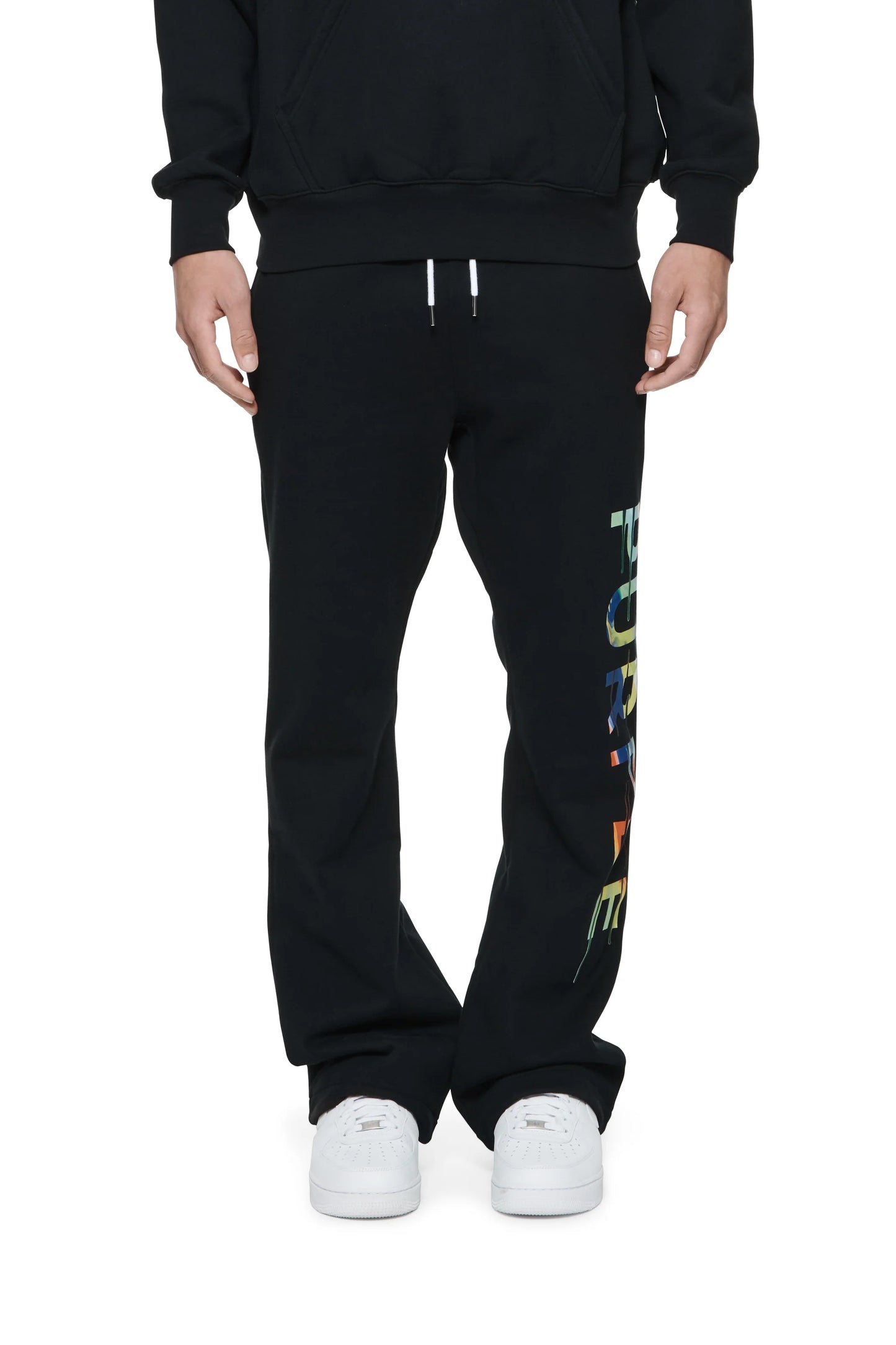 Purple-P459 Rainbow Drip Sweatpants-P459-QRBD823