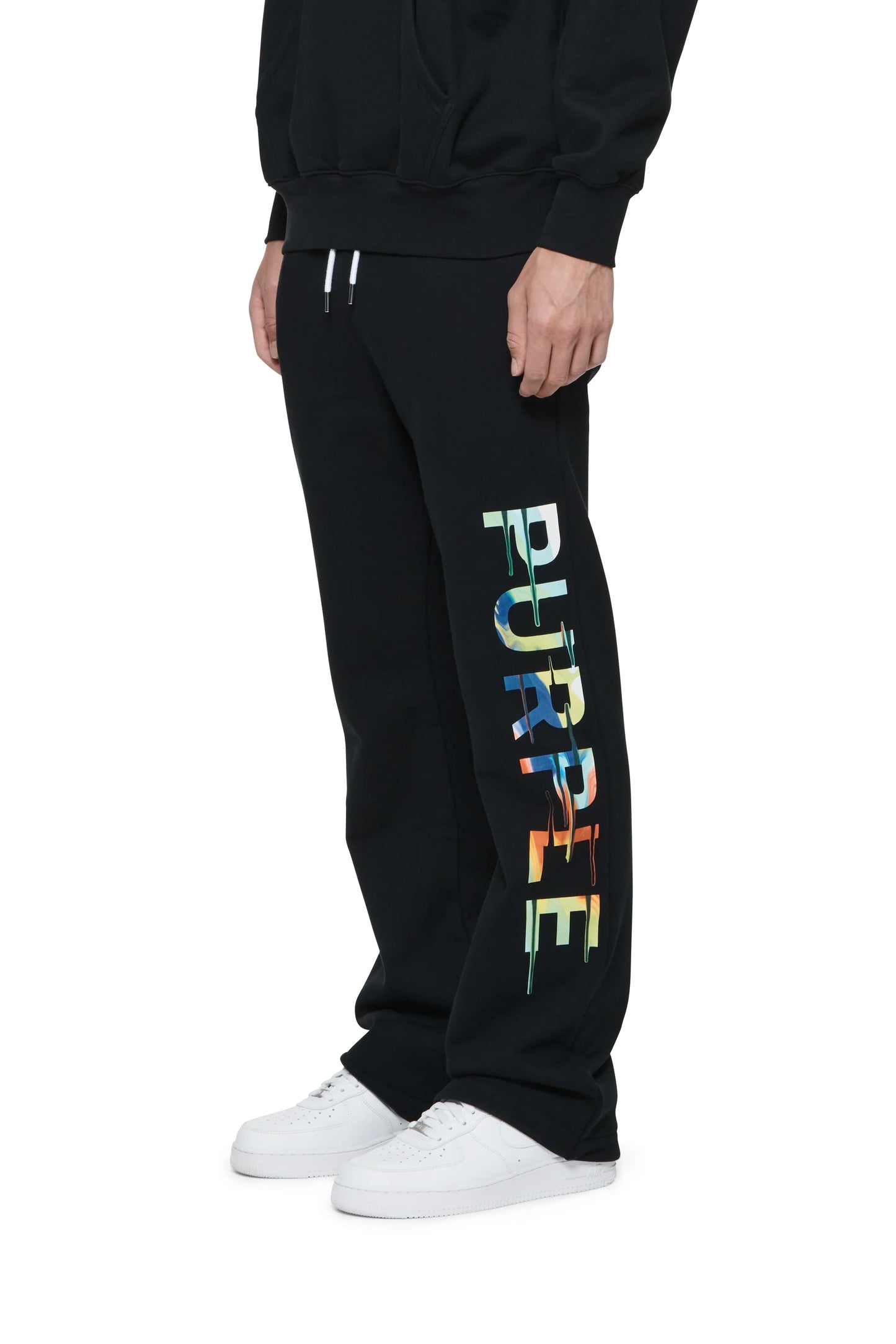Purple-P459 Rainbow Drip Sweatpants-P459-QRBD823