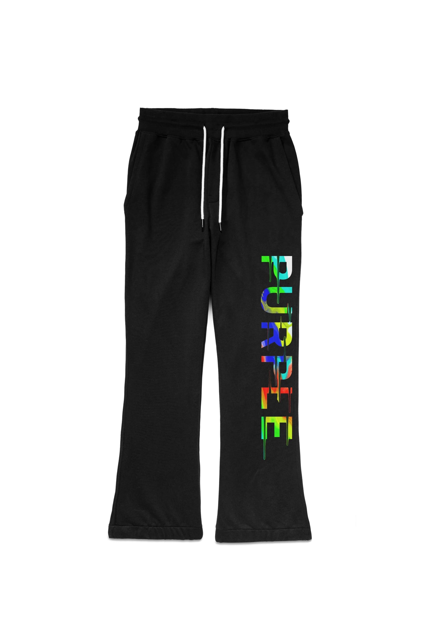 Purple-P459 Rainbow Drip Sweatpants-P459-QRBD823