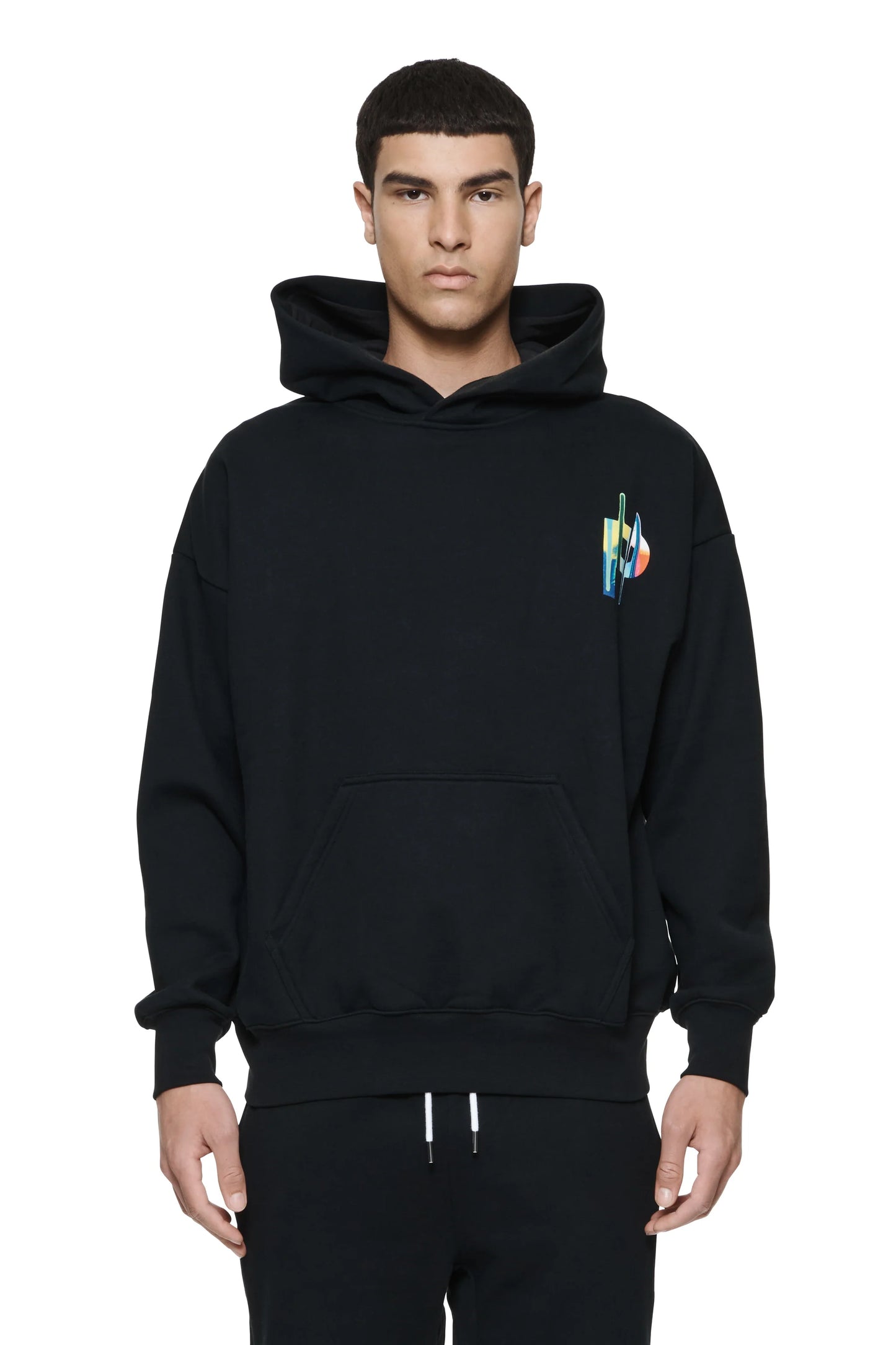 Purple-P401 Rainbow Drip Oversized Hoodie-P401-QRBD823