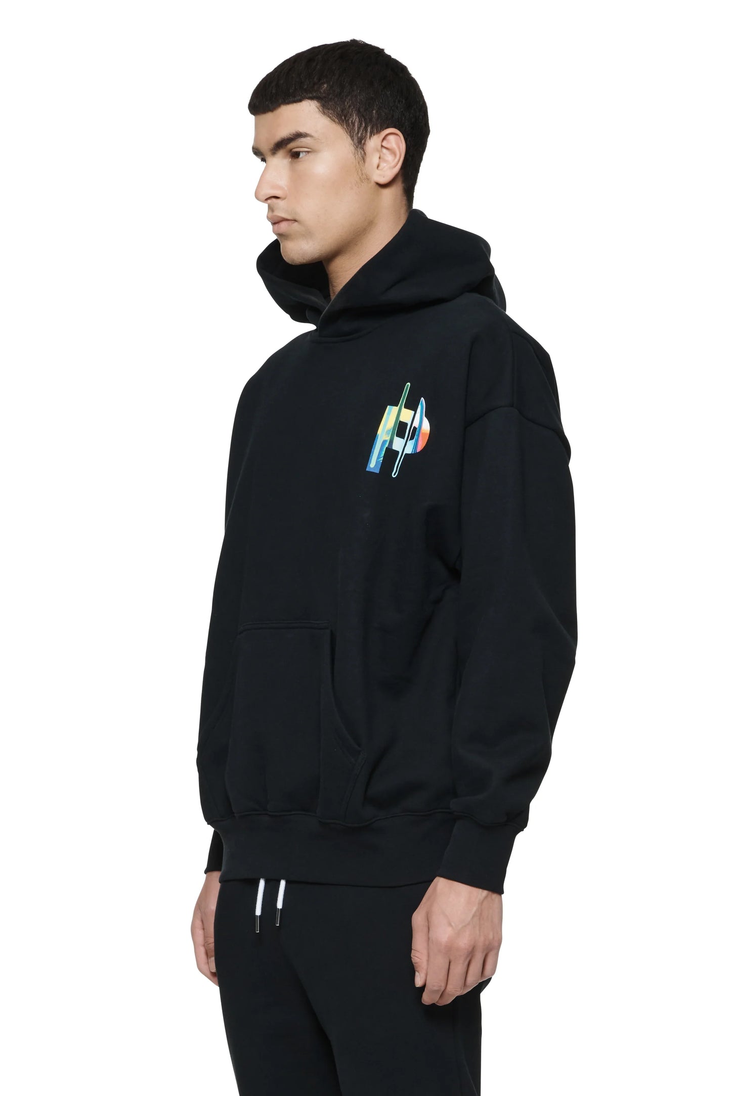 Purple-P401 Rainbow Drip Oversized Hoodie-P401-QRBD823