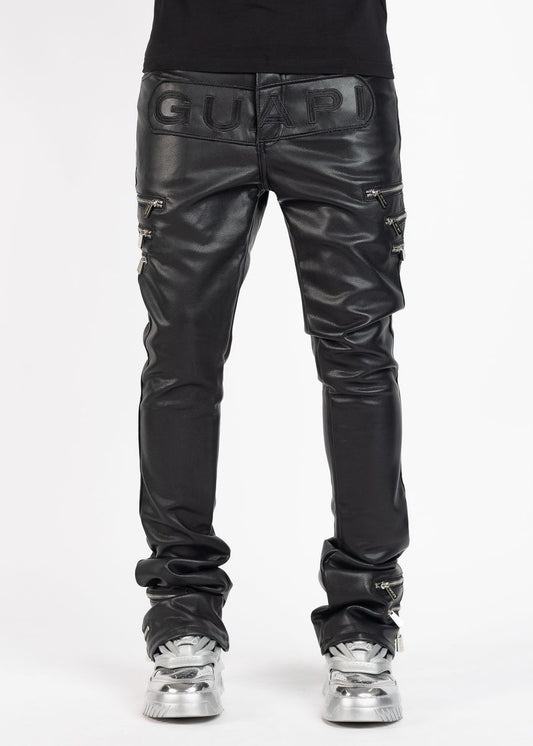 GUAPI-Obsidian Black Logo Leather -