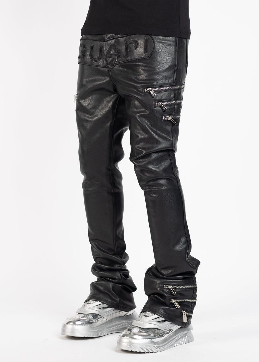 GUAPI-Obsidian Black Logo Leather -