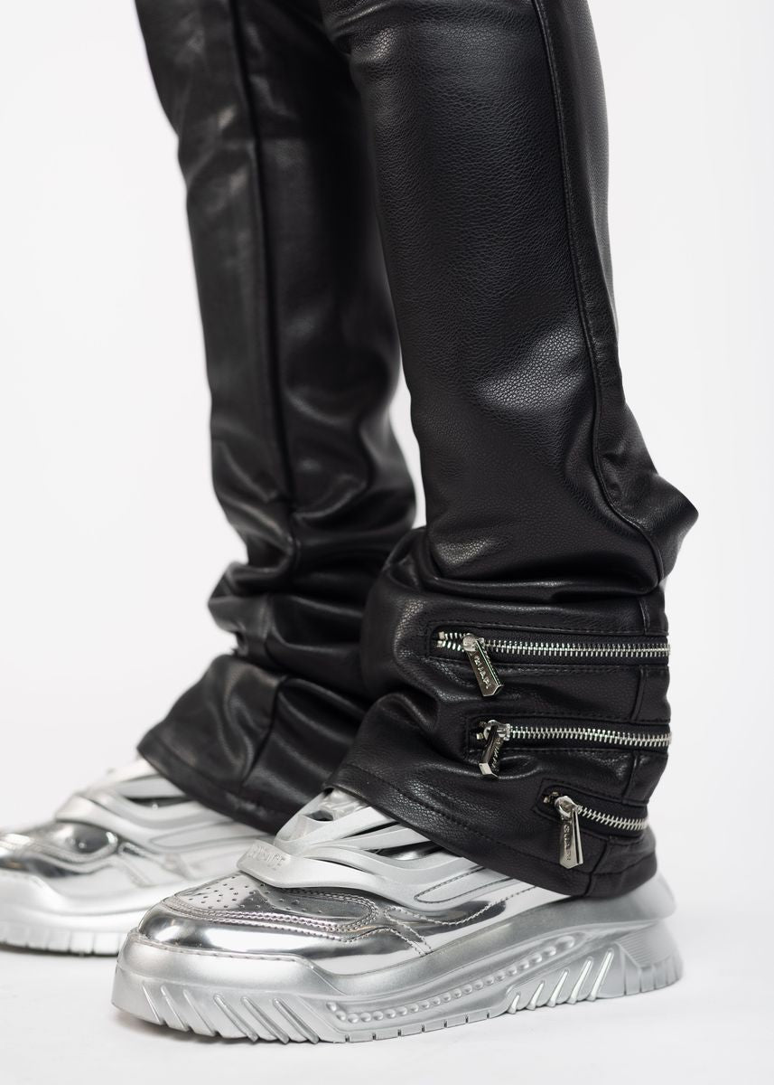 GUAPI-Obsidian Black Logo Leather -