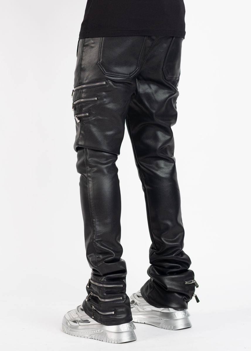 GUAPI-Obsidian Black Logo Leather -