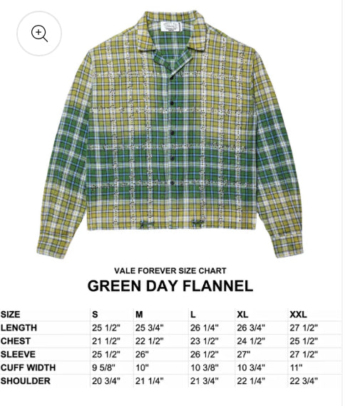 VALE-GREEN DAY FLANNEL