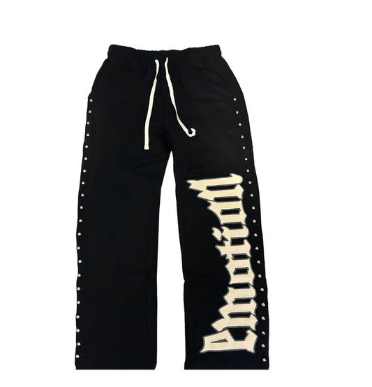 Black “Crown” Sweat Pants MIXED EMOTION