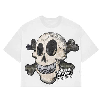 White “Pirate” Cropped Tee MIXED EMOTION