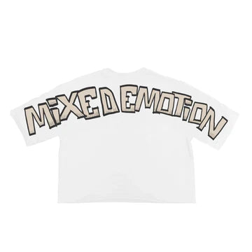White “Pirate” Cropped Tee MIXED EMOTION