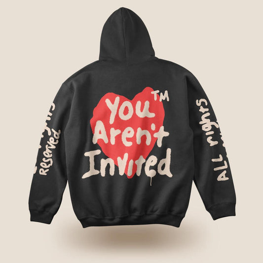 HYDEPARK-You Aren't Invited Drip Hoodie - Off Black HYDEPARK