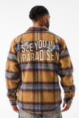 SEE YOU IN PARADISE FLANNEL SHACKET (WHEAT) Jordan Craig