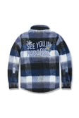 KIDS SEE YOU IN PARADISE FLANNEL SHACKET (BLUE) Jordan Craig