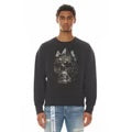 CULT-FRENCH TERRY CREWNECK SWEATSHIRT "CRYSTAL SKULL" IN BLACK SKU: 623B10-FC118A-XS