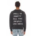CULT-FRENCH TERRY CREWNECK SWEATSHIRT "CRYSTAL SKULL" IN BLACK SKU: 623B10-FC118A-XS