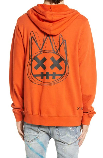 CULT OF INDIVIDUALITY- French Terry Zip Hoodie Jacket In Carrot-621B0-ZH61B