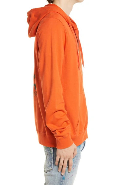 CULT OF INDIVIDUALITY- French Terry Zip Hoodie Jacket In Carrot-621B0-ZH61B