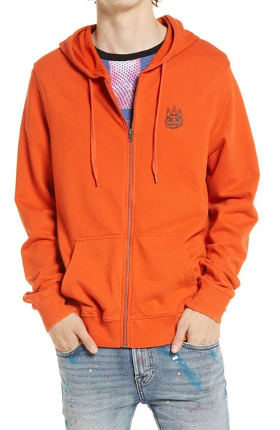 CULT OF INDIVIDUALITY- French Terry Zip Hoodie Jacket In Carrot-621B0-ZH61B