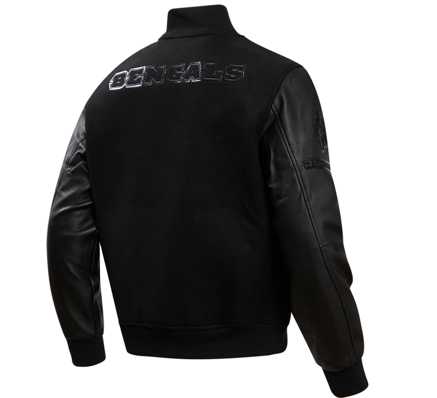 Pep standard NFL CINCINNATI BENGALS TRIPLE BLACK LOGO MEN'S VARSITY JACKET