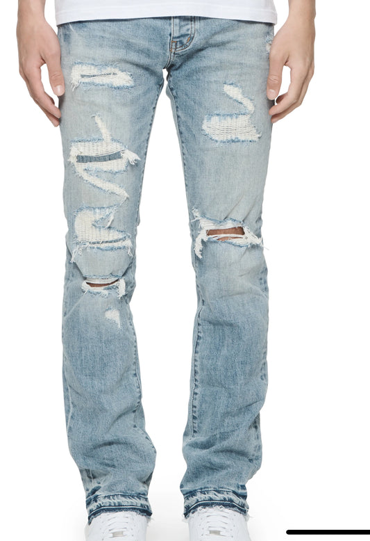 P004 Light Indigo Vintage Flare Jeans LIVI823
