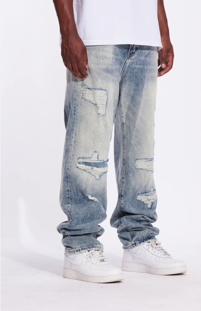 CRYSP DENIM Pacific Straight Denim (Acid Blue)-CRYF24-115