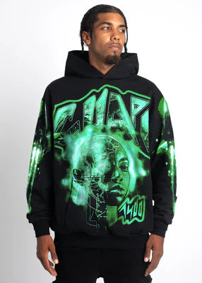 GUAPI-OBSIDIAN BLACK SLIME HOODIE-292OBSHL