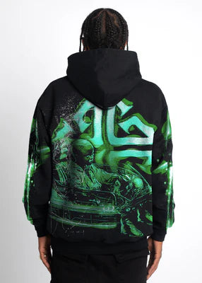 GUAPI-OBSIDIAN BLACK SLIME HOODIE-292OBSHL