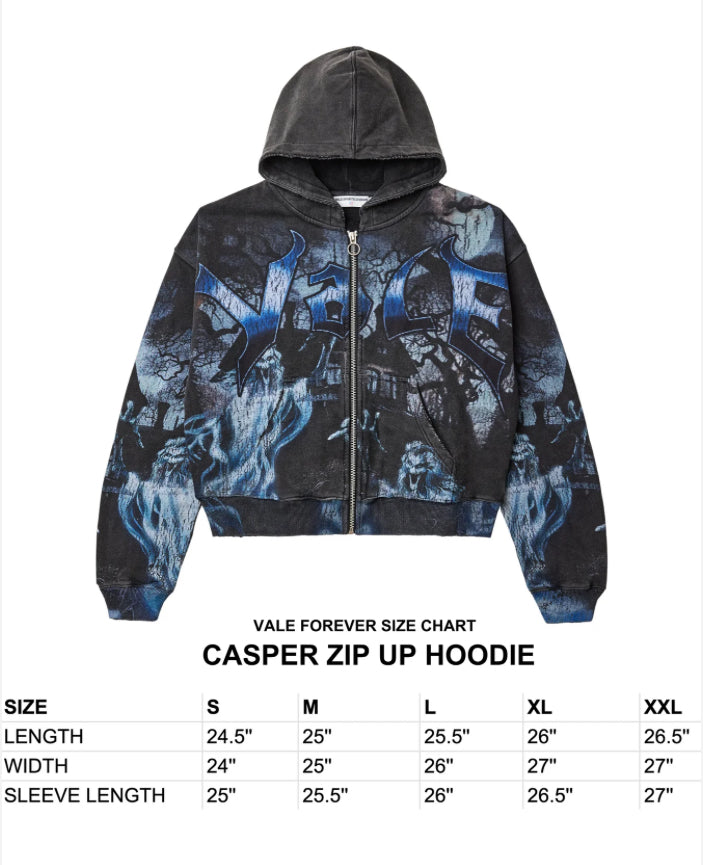 VALE FOREVER CASPER ZIP UP HOODIE