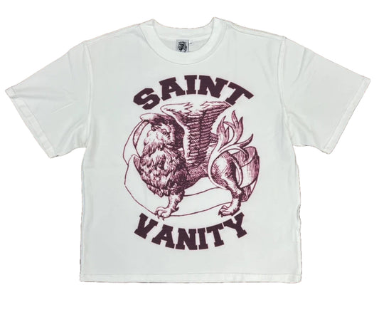 Saint Vanity Exclusive Logo Tee White/Red Wine