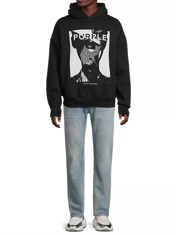 PURPLE HWT FLEECE PO HOODY BLACK BEAUTY